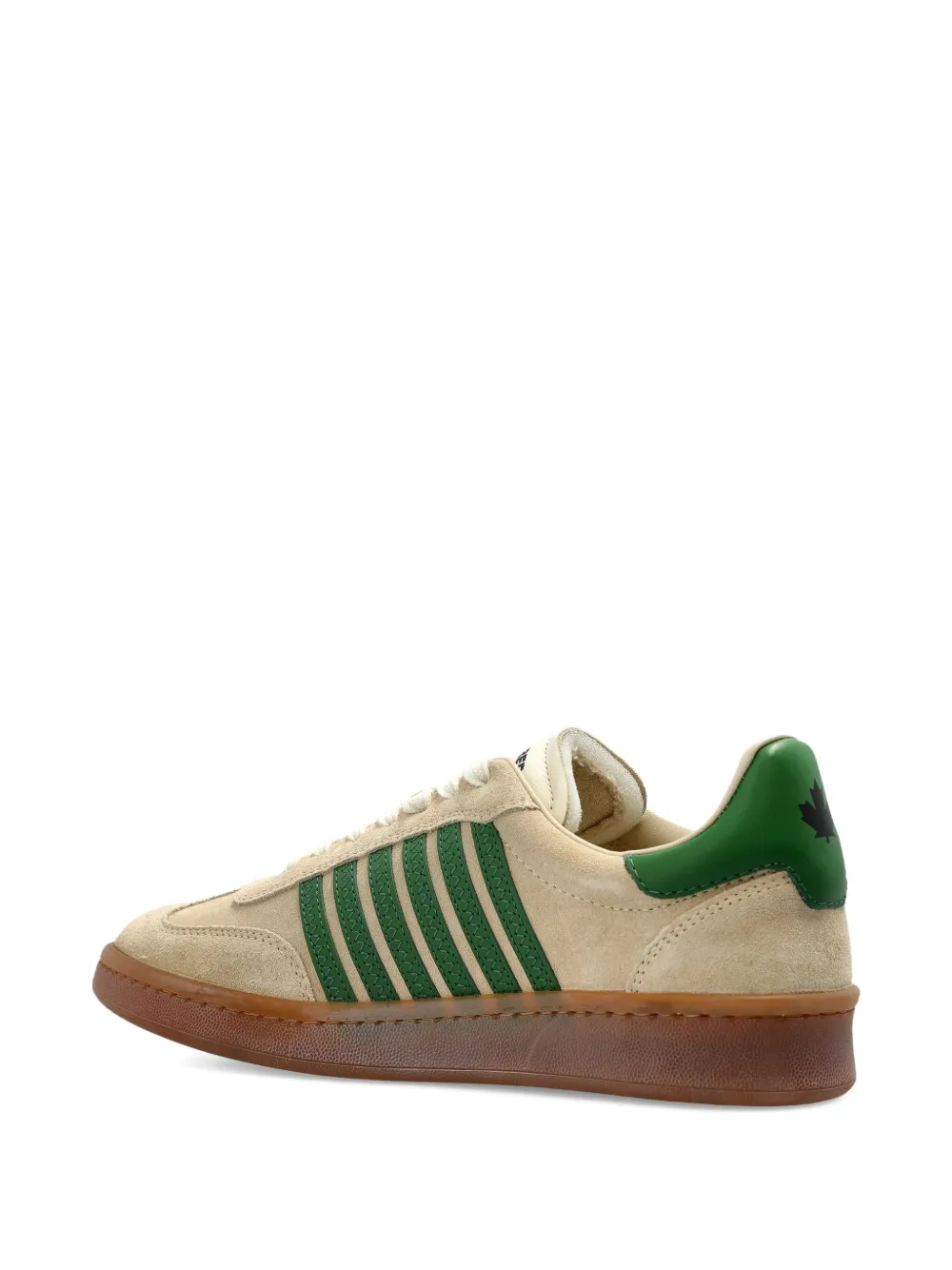 DSQUARED2 Boxer striped suede sneakers Neutrals