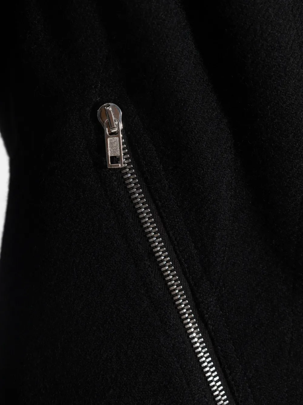 Rick Owens high-neck zip-front jacket Zwart