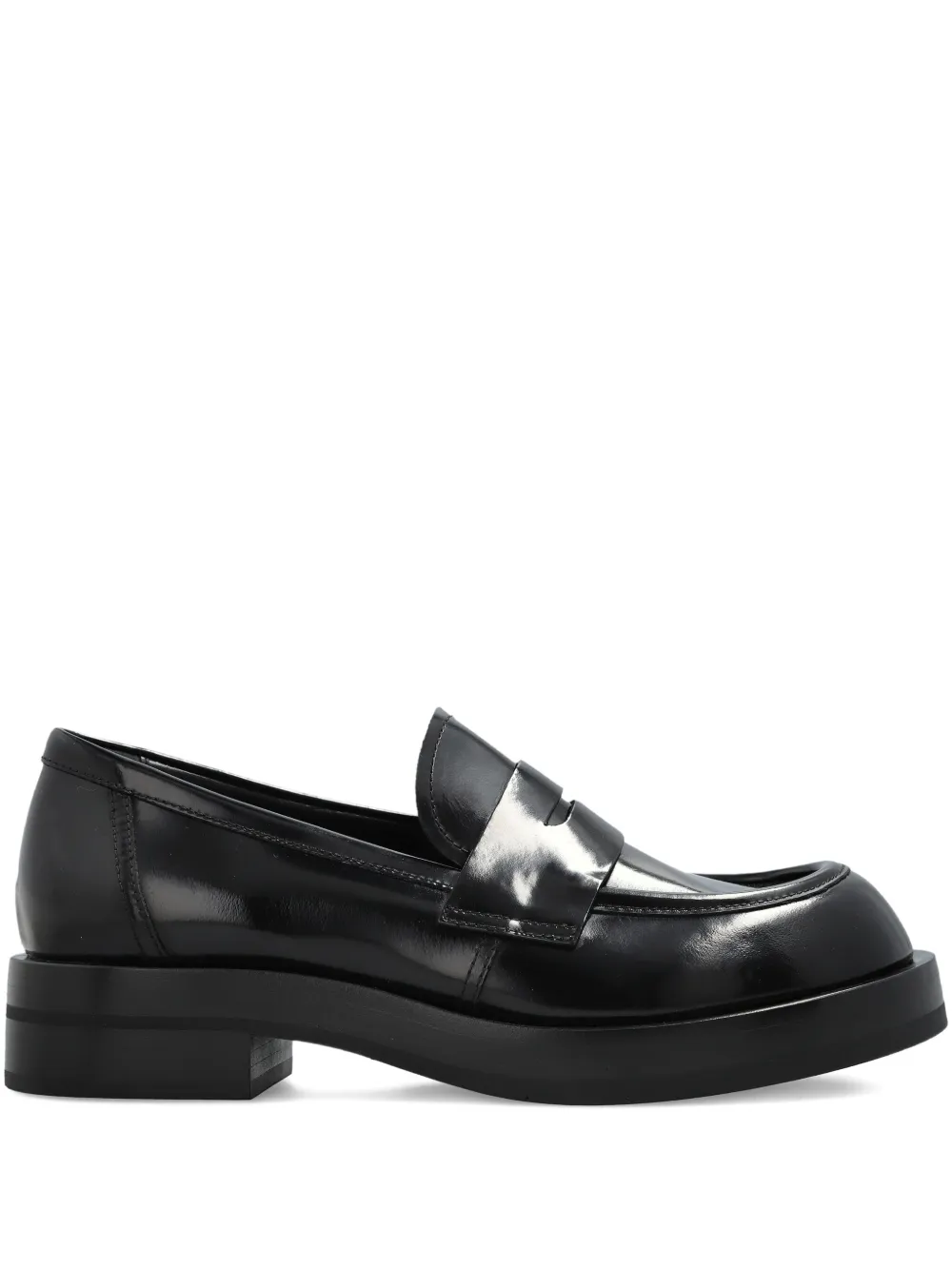 AGL penny-leather loafers Black