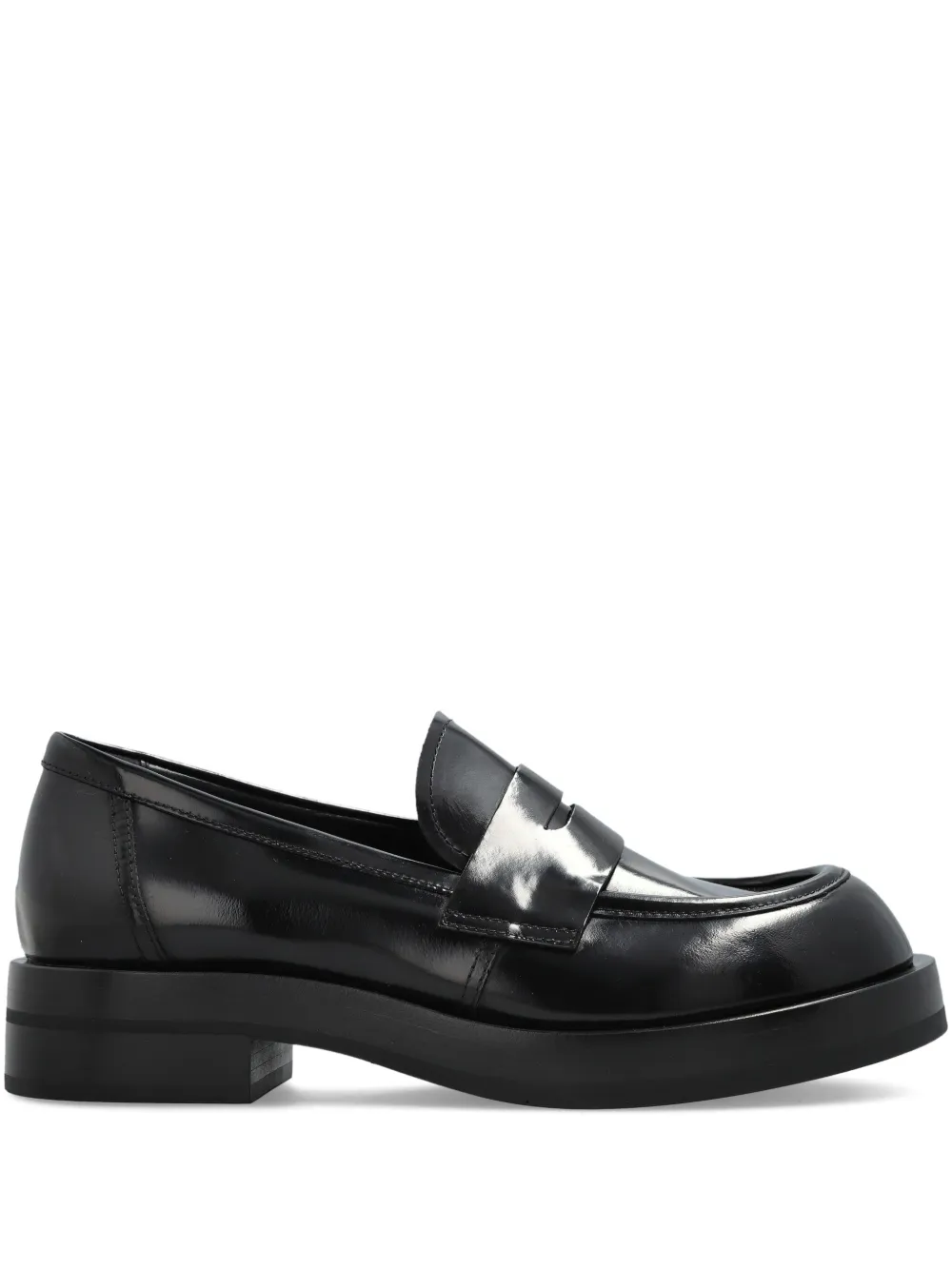 AGL penny-leather loafers Black
