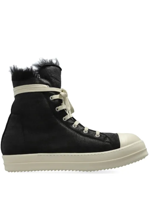 Rick Owens shearling-lined lace-up sneakers 