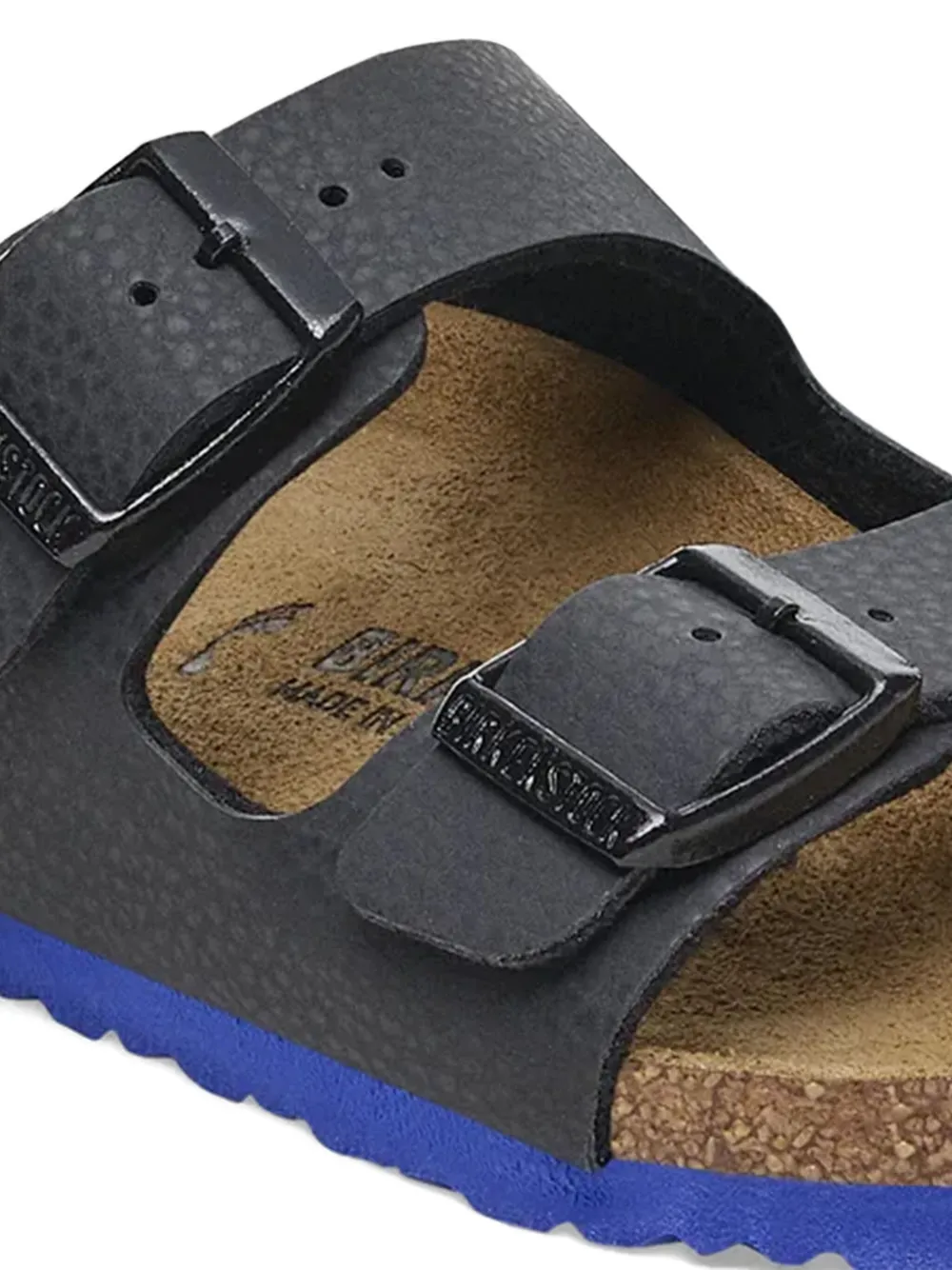 Birkenstock Kids Arizona two-strap buckle sandals Black