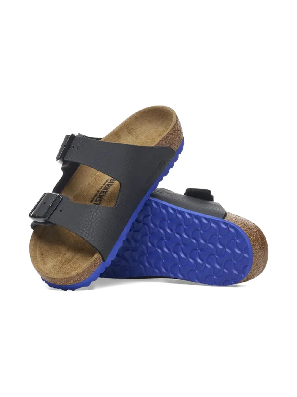 Birkenstock Kids Arizona two-strap buckle sandals Black
