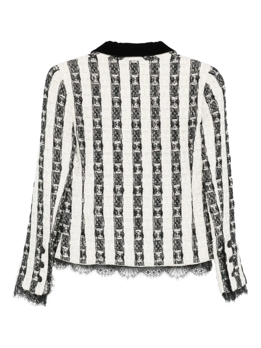 CHANEL Pre-Owned 2010s stripe lace jacket | Image 2