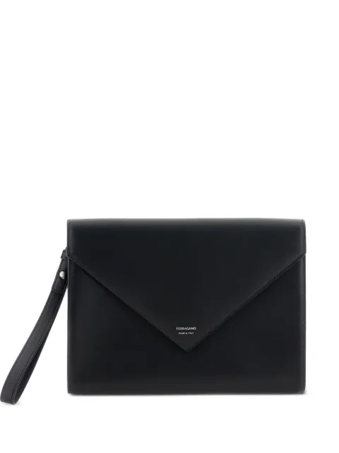 Ferragamo leather clutch bag