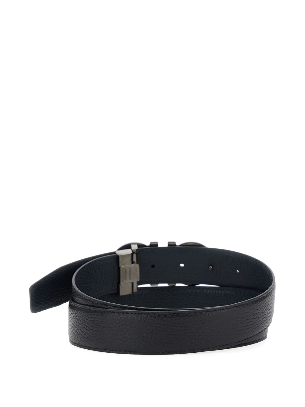 Ferragamo Riem met gancini-gesp Zwart