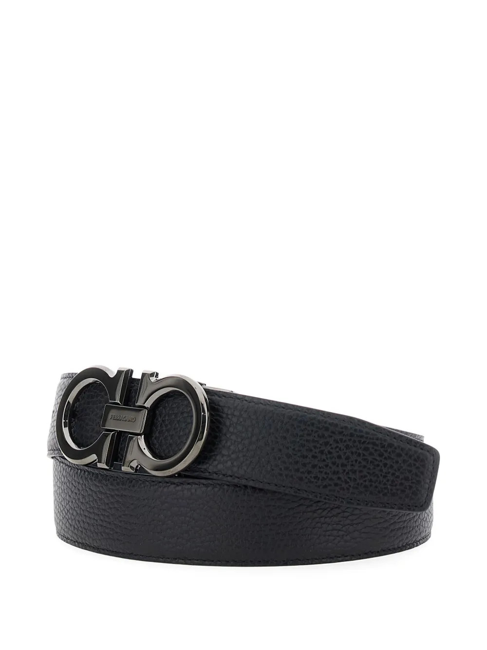 Ferragamo Riem met gancini-gesp Zwart