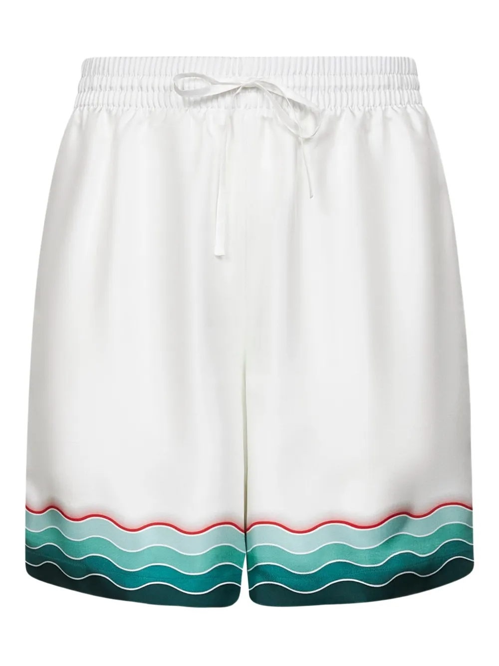Casablanca Montagne Ondulee zijden shorts Wit