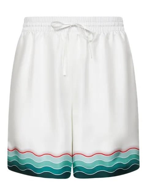 Casablanca Montagne Ondulee silk shorts