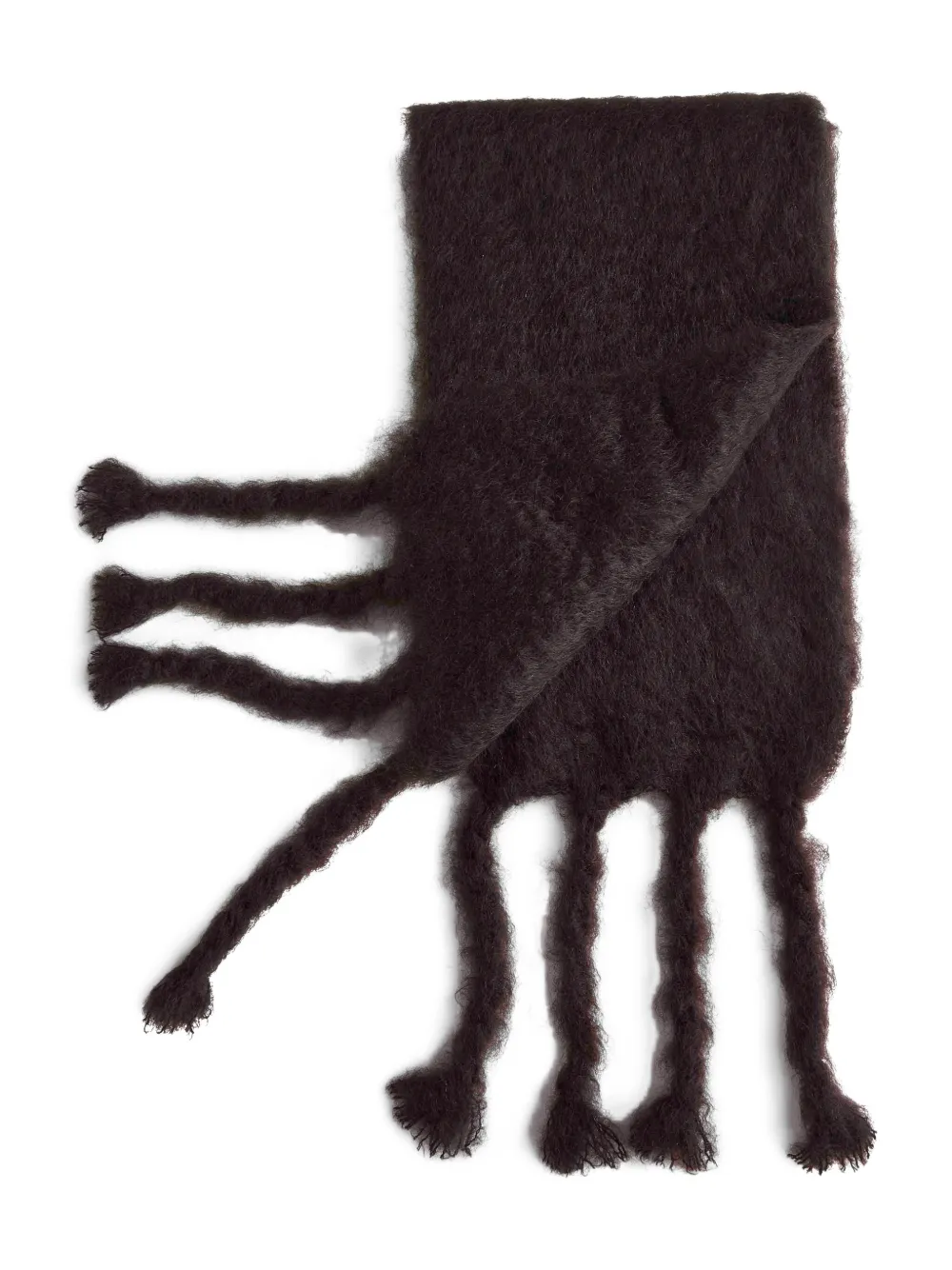 Jil Sander fringed scarf - Bruin