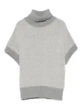 Peserico short-sleeve turtleneck sweater - Grey
