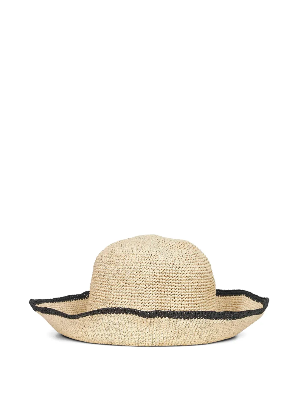 TOTEME Papieren strohoed met soepelvallende rand Beige