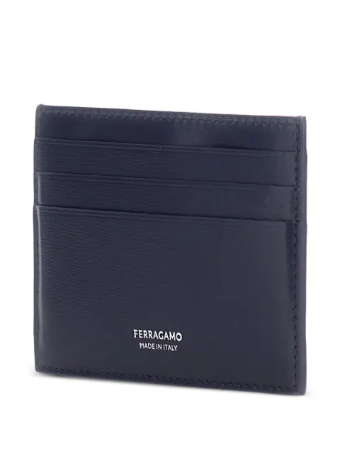 Ferragamo 로고 디테일 레더 카드홀더
