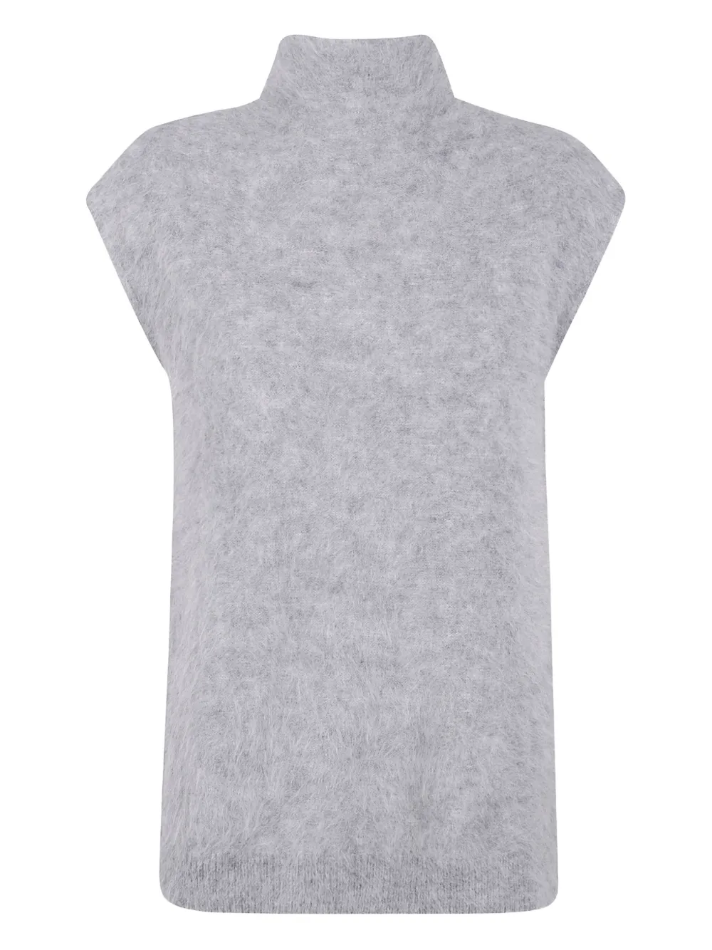 Antonelli high-neck alpaca top Grijs