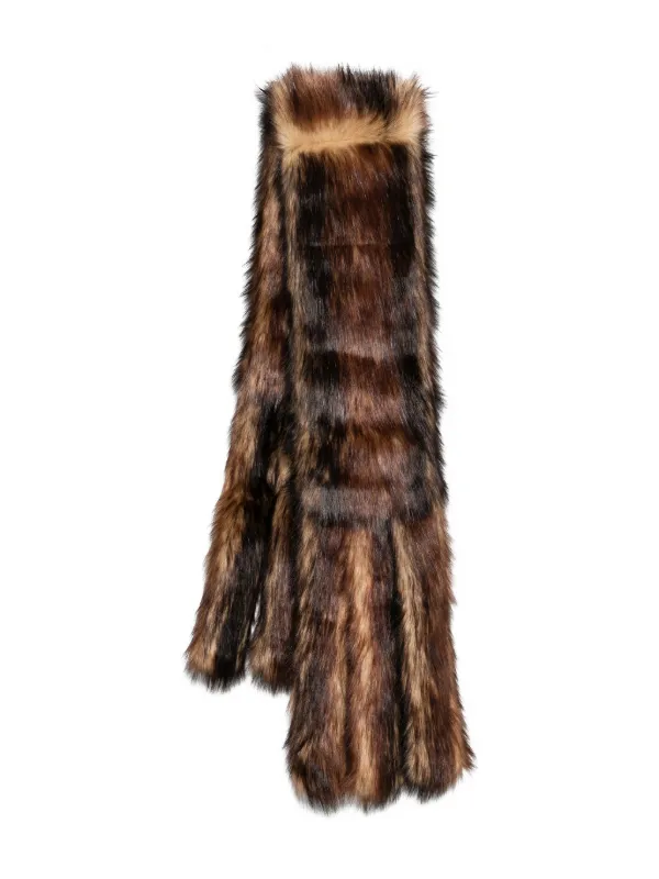 Simone Rocha Faux-fur Scarf in Brown