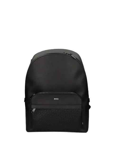 Ea7 Emporio Armani patterned-panel backpack