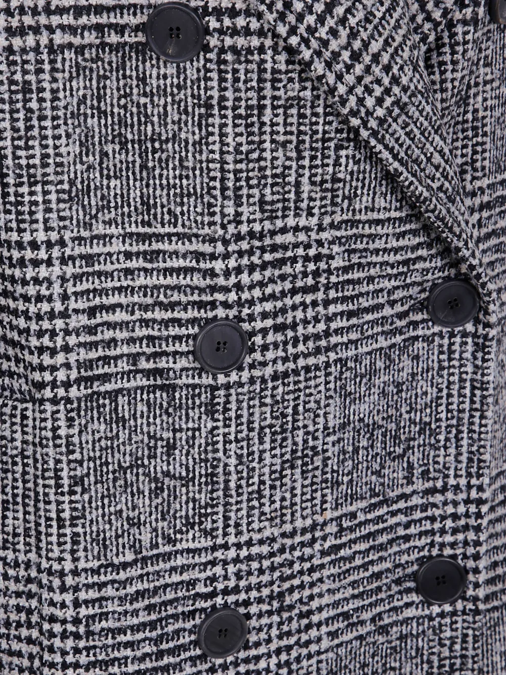 Antonelli glen-plaid double-breasted coat Zwart