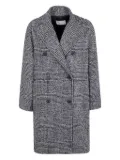 Antonelli glen-plaid double-breasted coat - Black