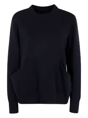 【極美品】sacai　デザインニットセーター　ブラック　Mサイズ　ウール100% sacai 国内買付 Jacquard Knit Pullover (sacai/ニット