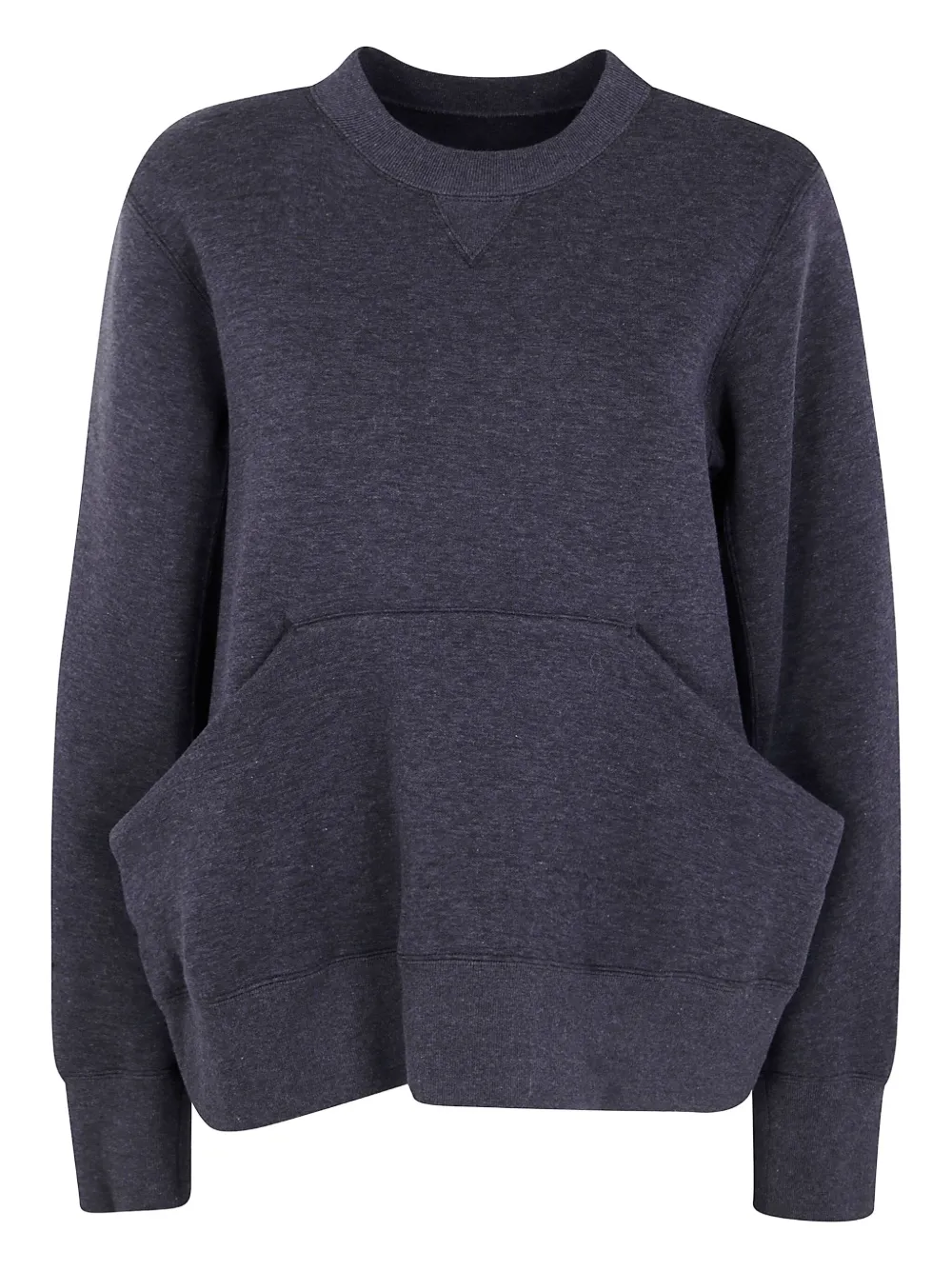 sacai kangoroo-pocket cotton sweatshirt - Grigio