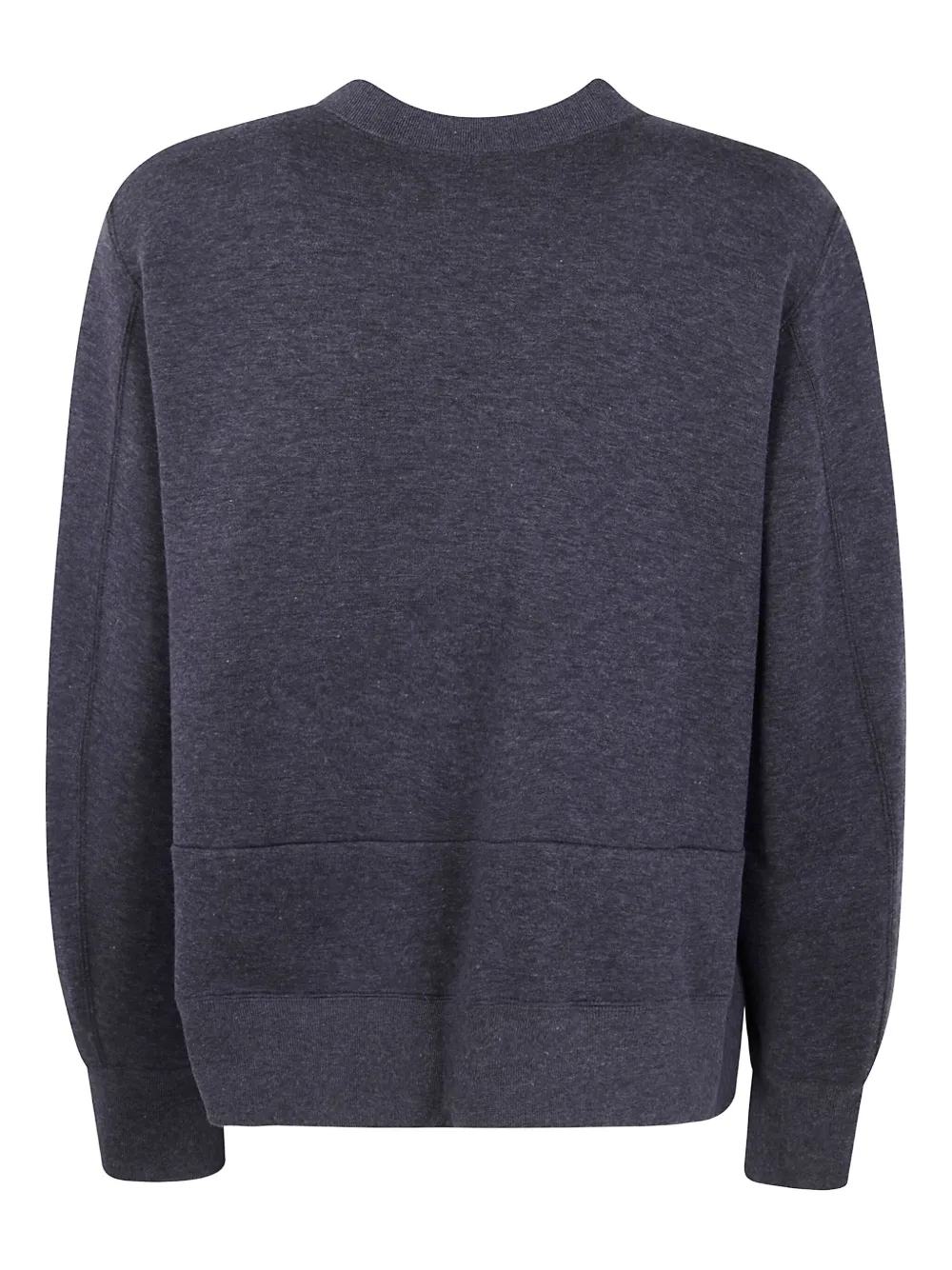 sacai kangoroo-pocket cotton sweatshirt Grijs