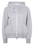 sacai Sponge zip-front pocket hoodie - Grey