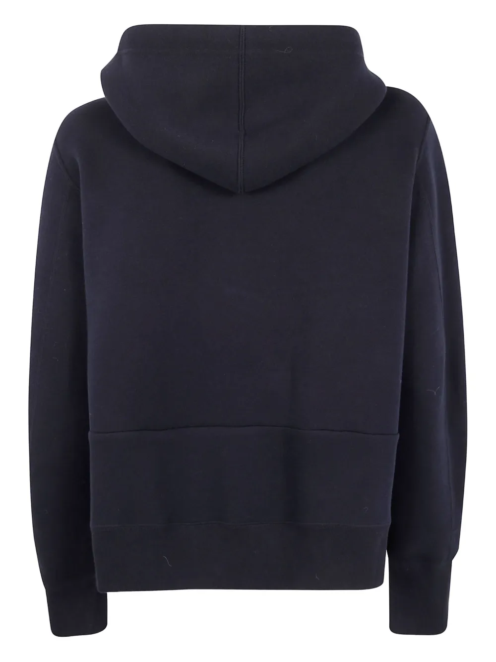 sacai Sponge zip-front kangaroo-pocket hoodie Zwart