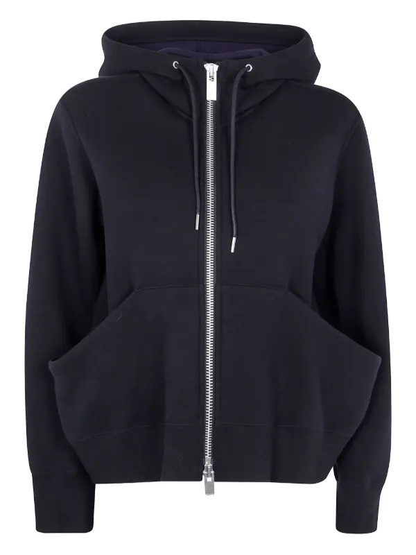 Sacai Sponge ジップアップ パーカー | ブラック | FARFETCH JP