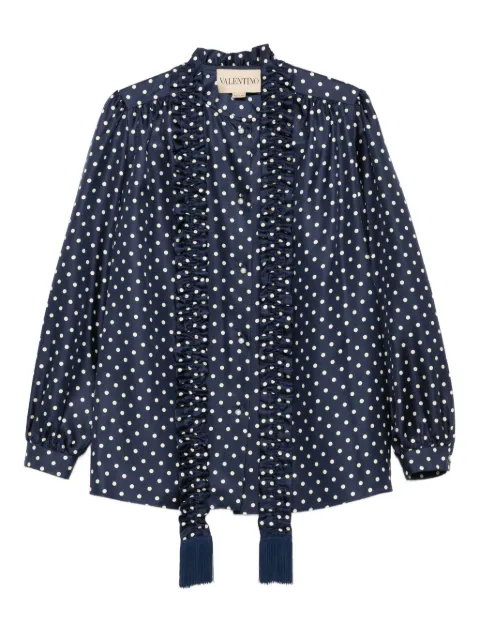 Valentino Garavani polka-dot ruffled shirt