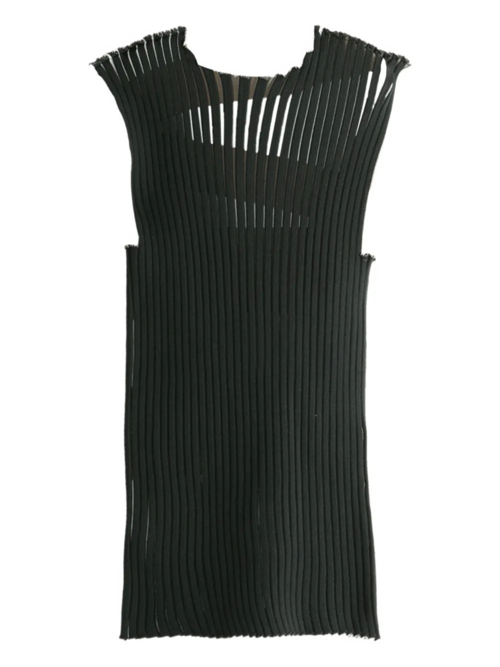 Issey Miyake pleated sleeveless top Zwart
