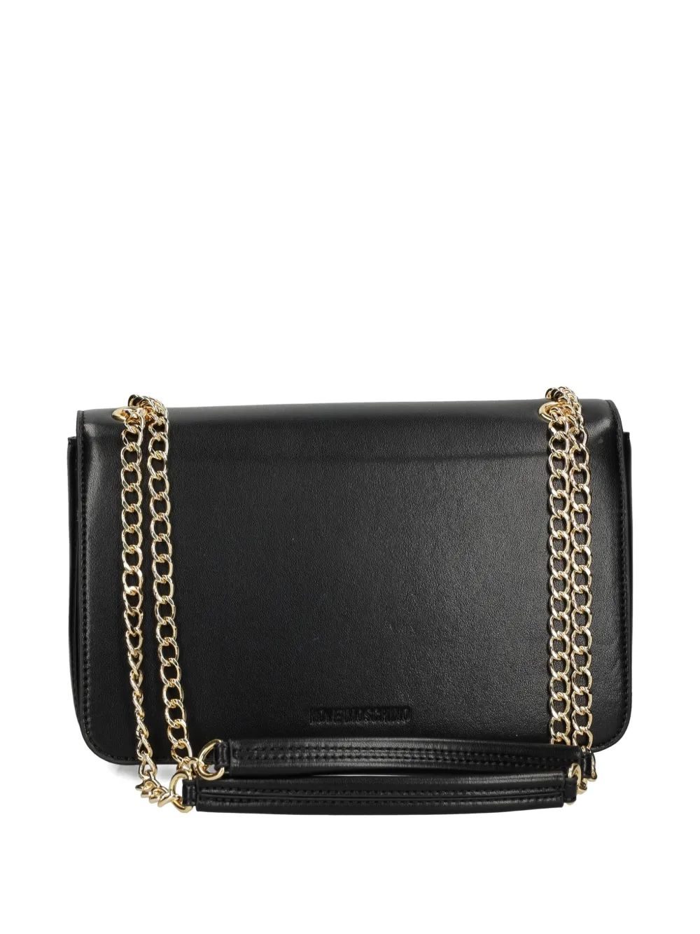 Love Moschino heart-plaque chain shoulder bag Zwart