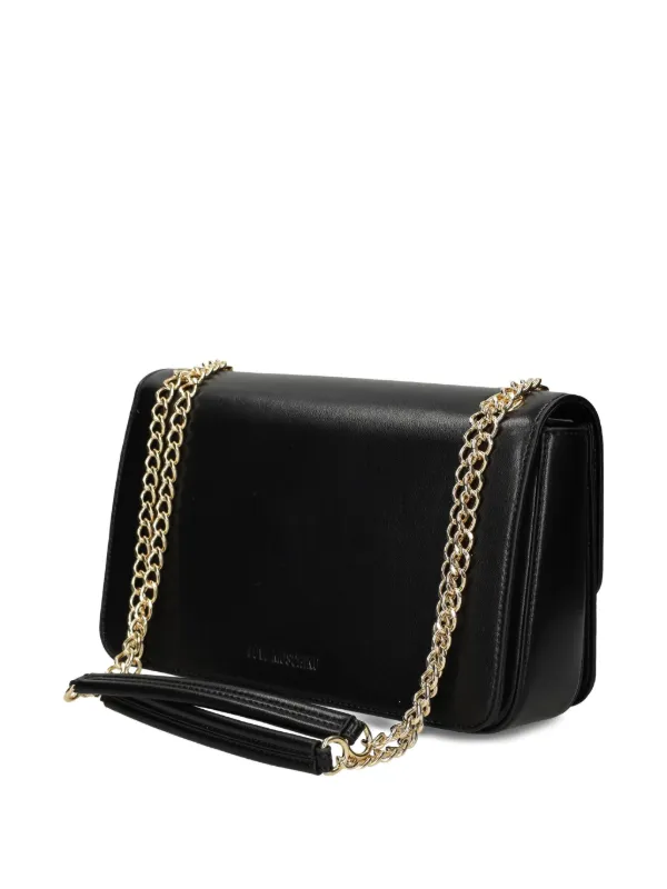 Love Moschino heart-plaque Chain Shoulder Bag | Black | FARFETCH