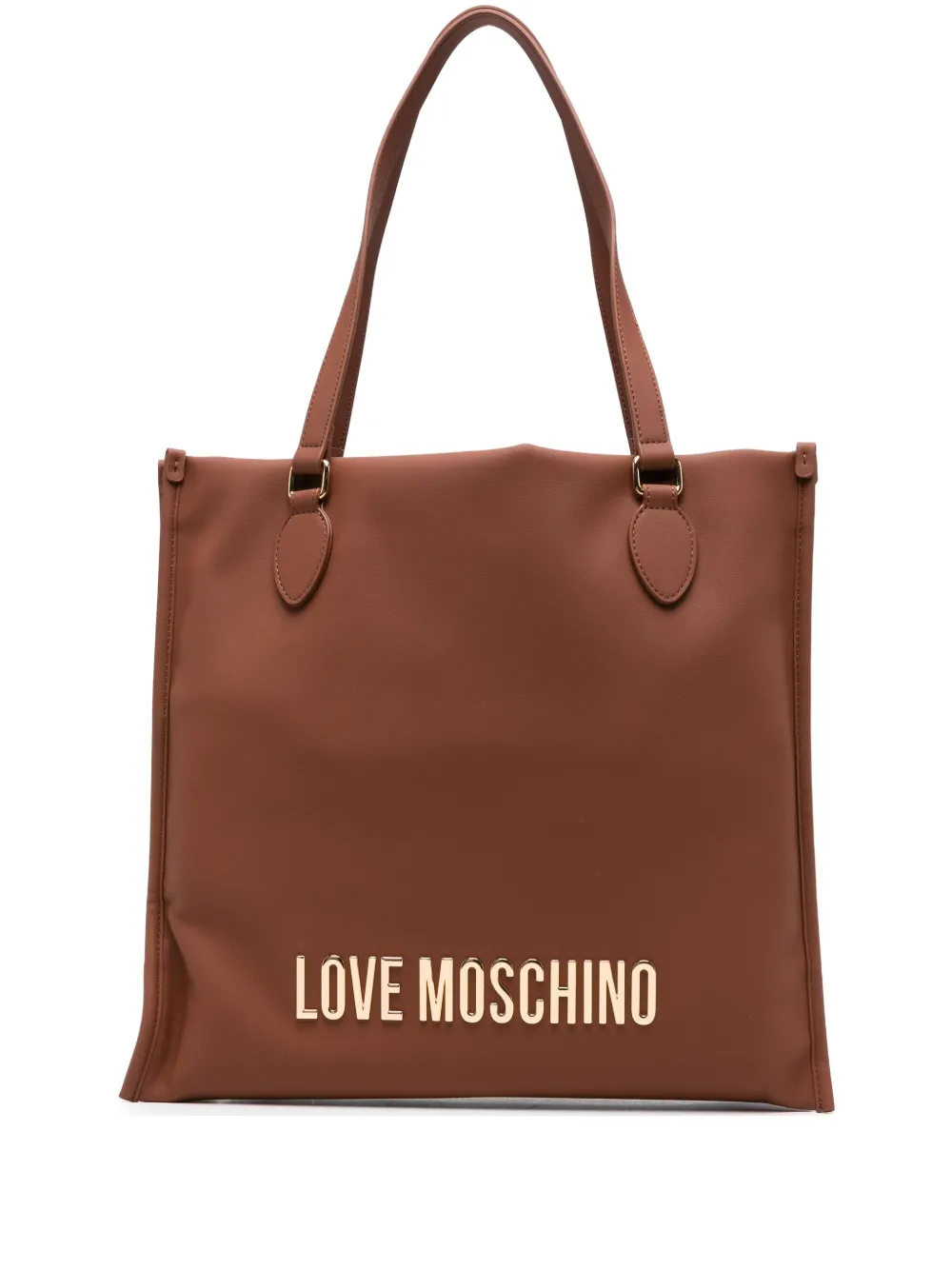 Love Moschino Shopper met logo Bruin