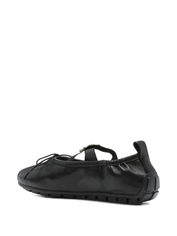 Simone Rocha ×  ビジュー シューズ Simone Rocha ビジュートリム フラットシューズ | ブラック