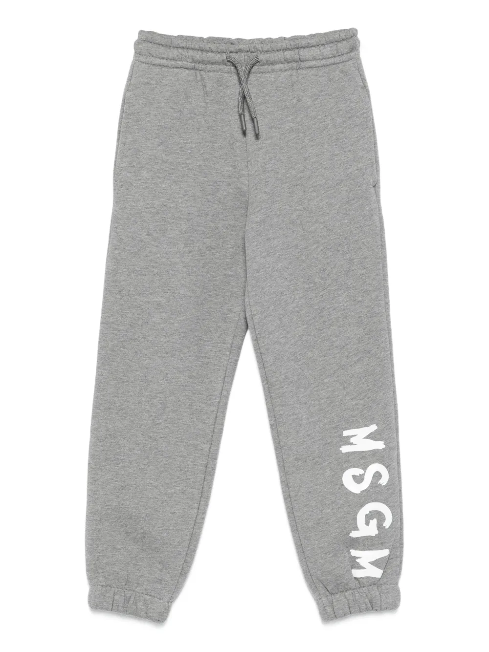 MSGM Kids logo-print drawstring track pants Grijs