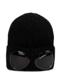 C.P. Company goggle ribbed hat - Black