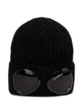 C.P. Company goggle ribbed hat - Black