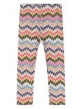 Missoni Kids zigzag-pattern leggings - Pink