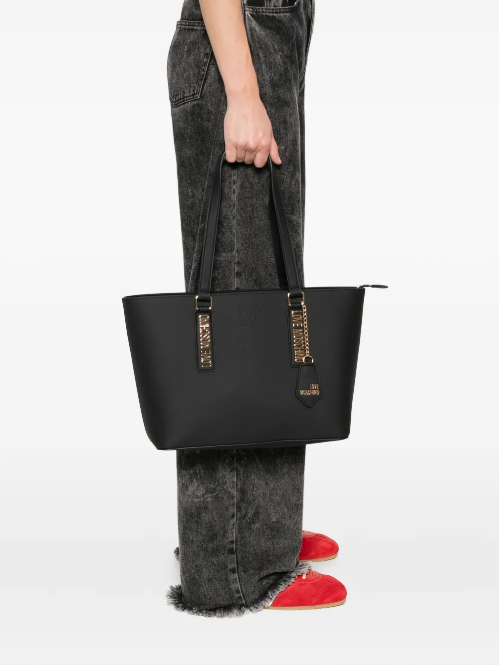 Love Moschino Pure Essential tote bag - Zwart