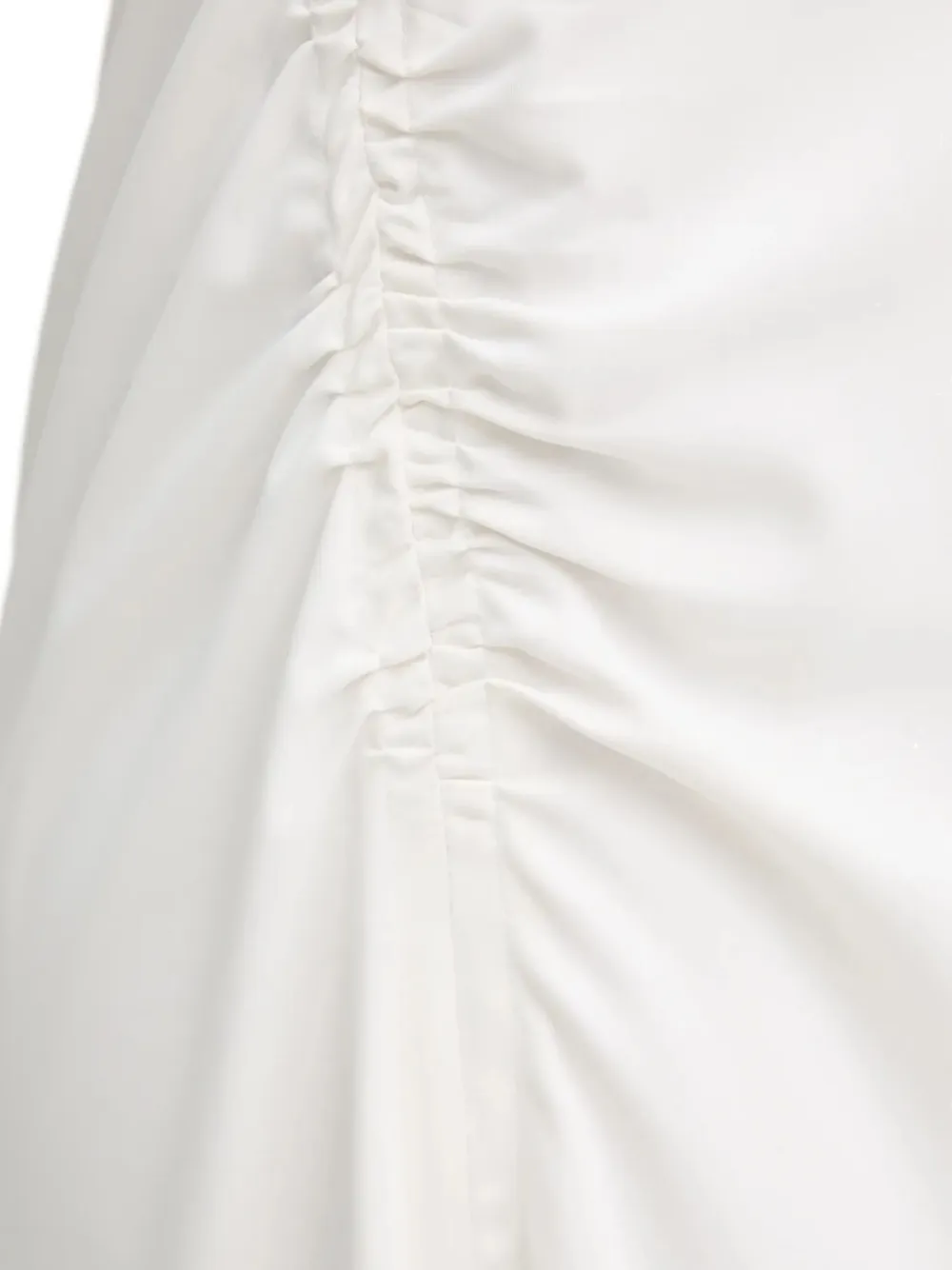 SAMSOE ruched midi dress Wit