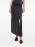 SAMSOE SAMSOE side-slit midi skirt - Black
