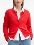 SAMSOE SAMSOE Nor button-front knitted cardigan - Red