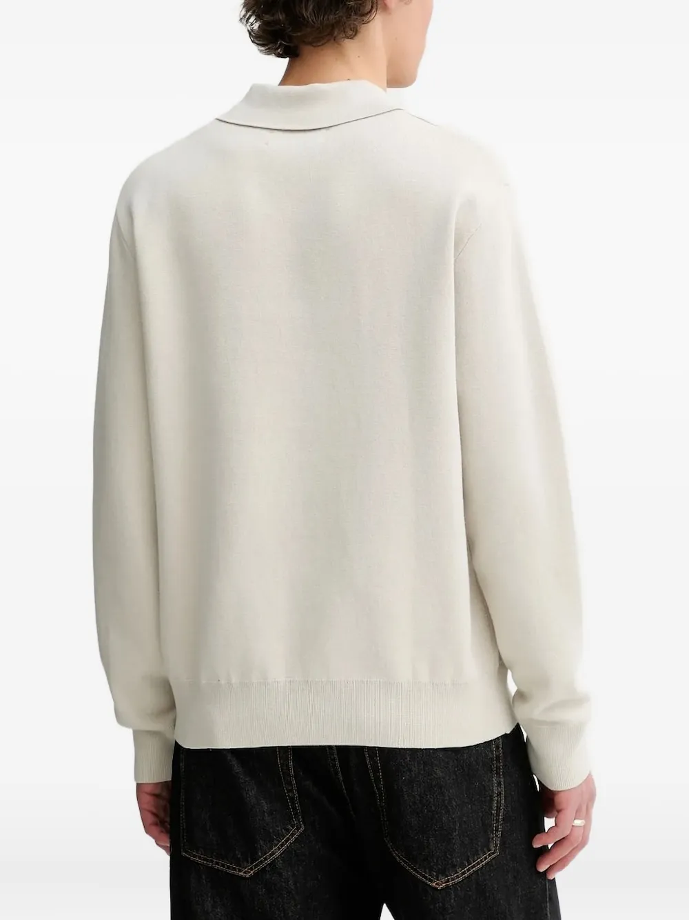 SAMSOE SAMSOE Sanino gebreide trui met polokraag - Beige