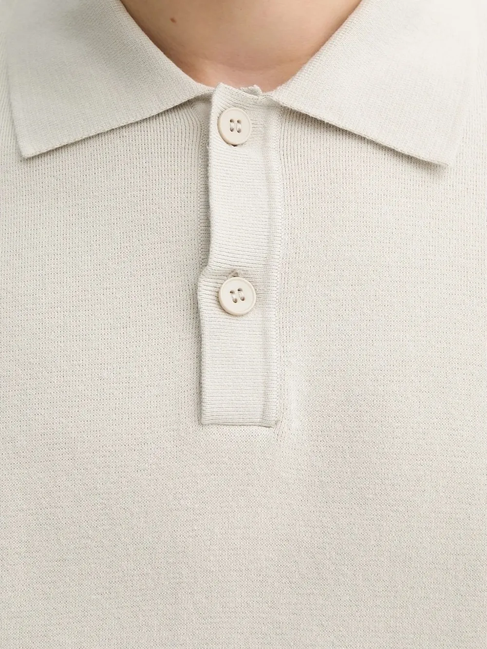 Samsoe & Samsoe Sanino Polo-neck Knitted Sweater In Neutral