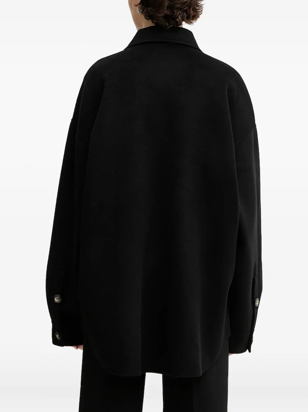 Nanushka button-fastening shirt jacket Zwart