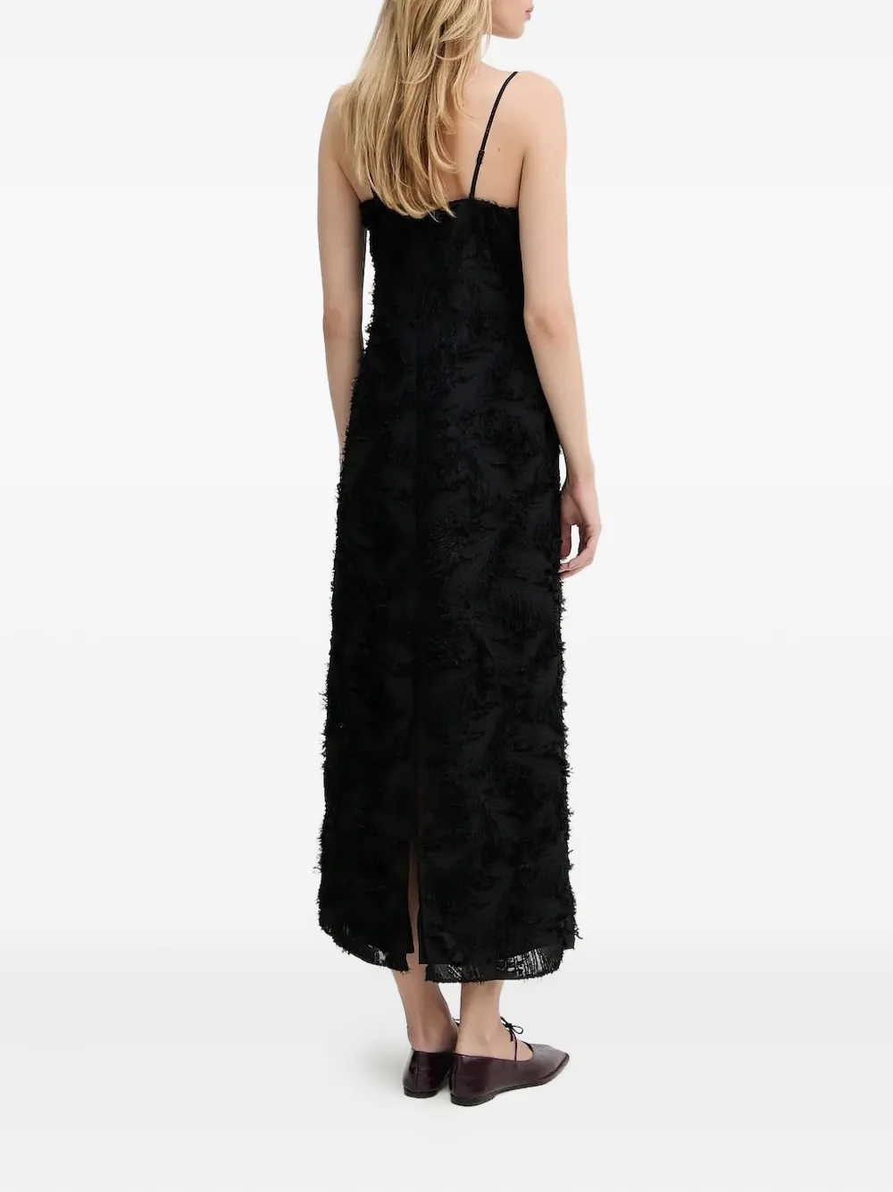 SAMSOE SAMSOE Maxi-jurk met spaghettibandjes - Zwart
