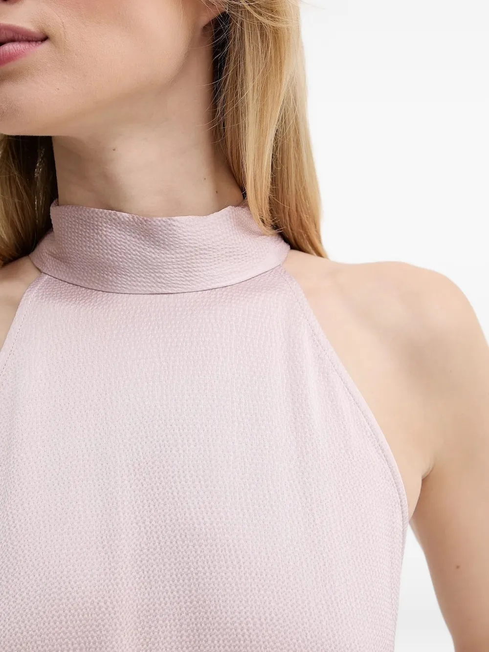 SAMSOE Midi-jurk met halternek Roze
