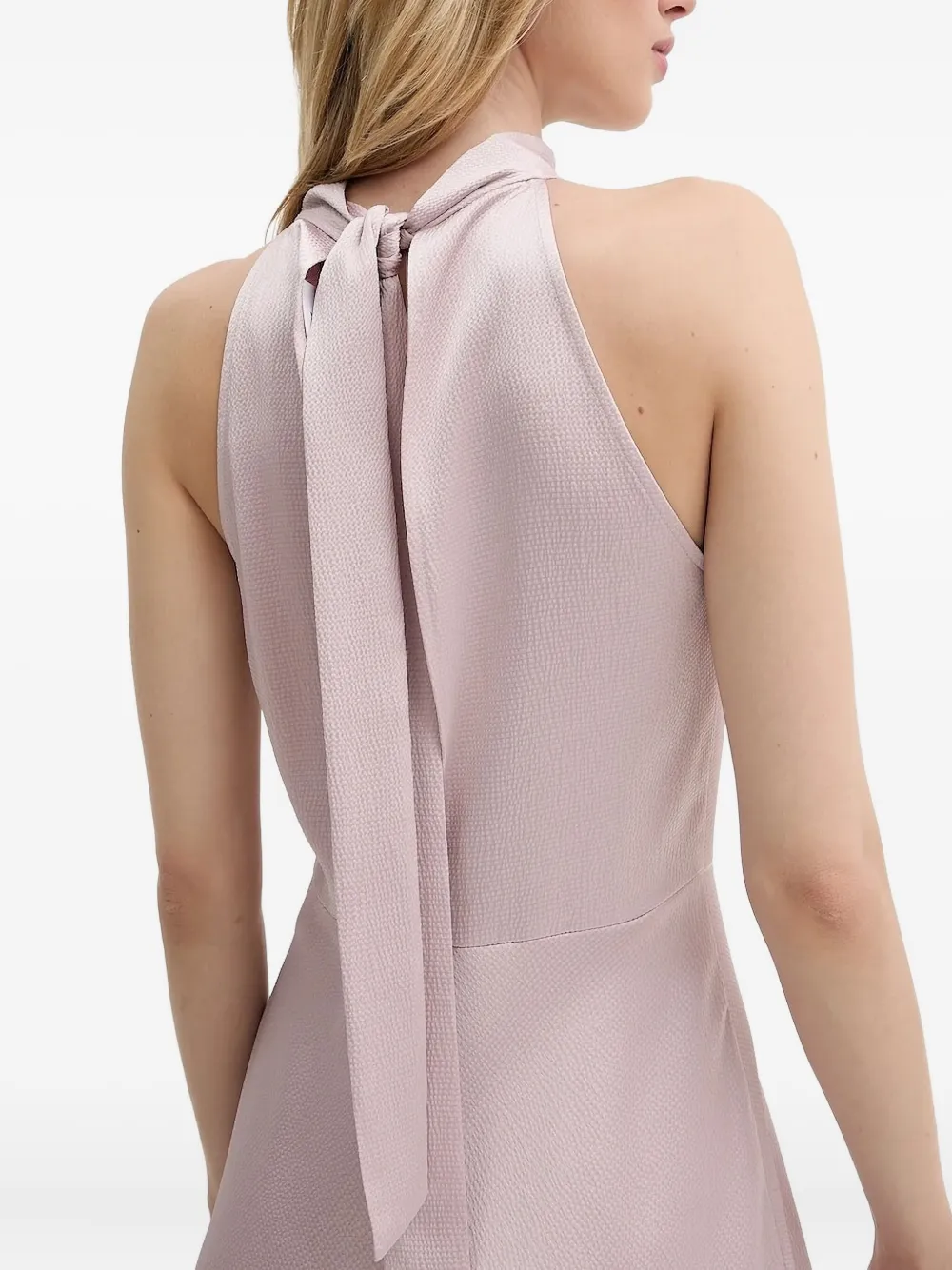 SAMSOE Midi-jurk met halternek Roze