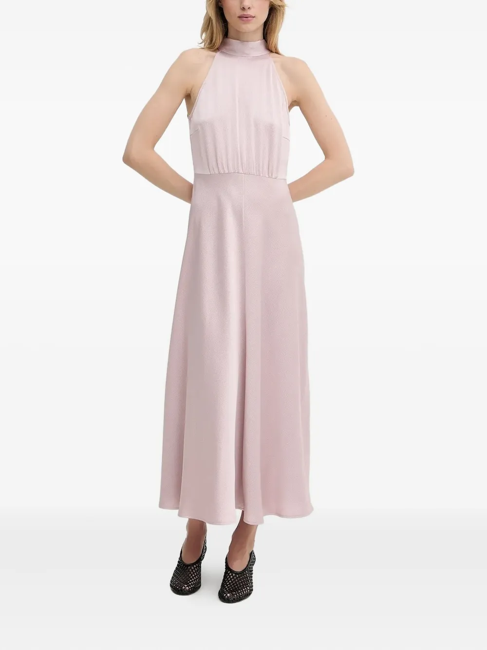 SAMSOE SAMSOE Midi-jurk met halternek - Roze