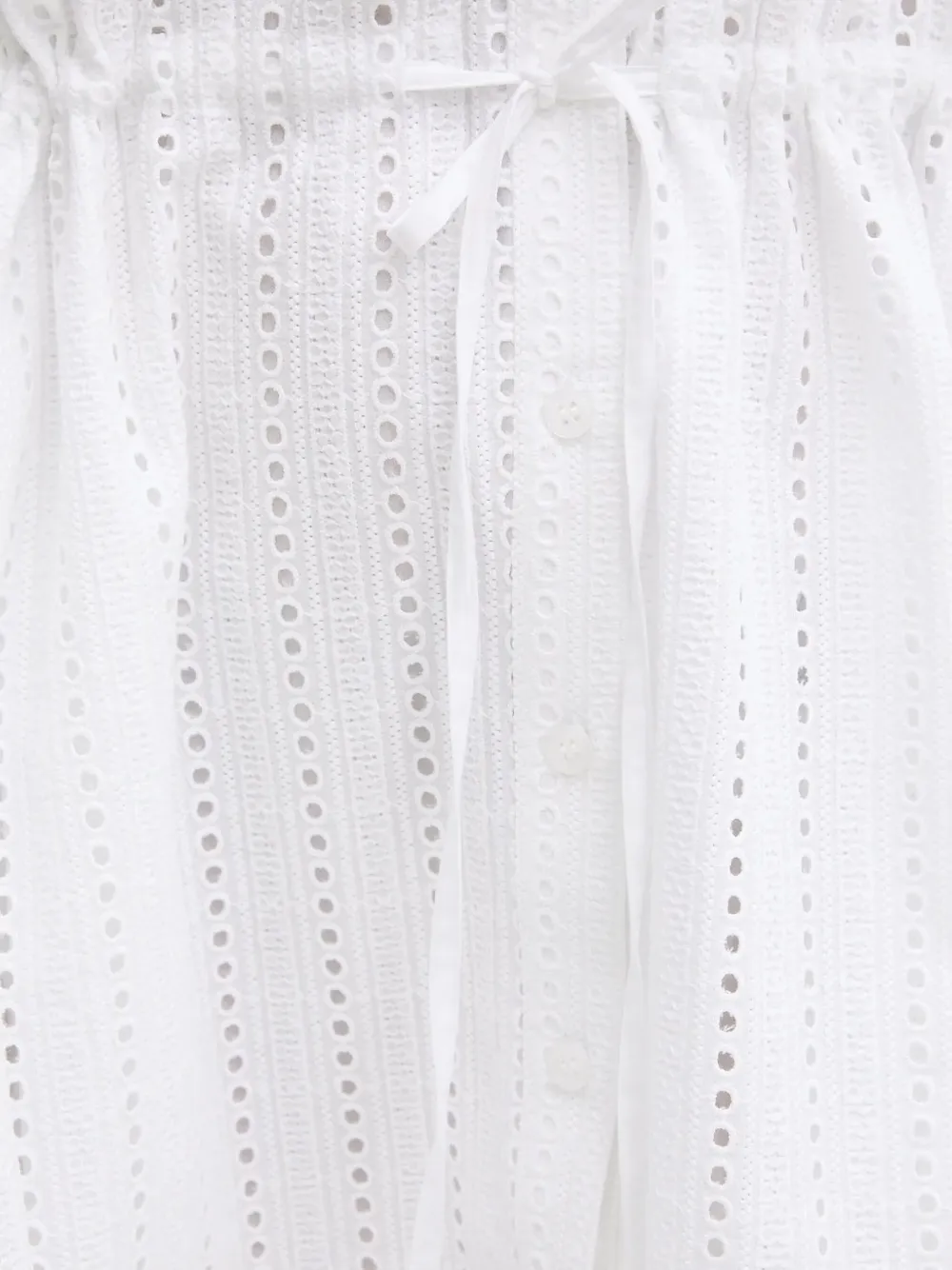 SAMSOE Samanarola eyelet detailing mini dress Wit